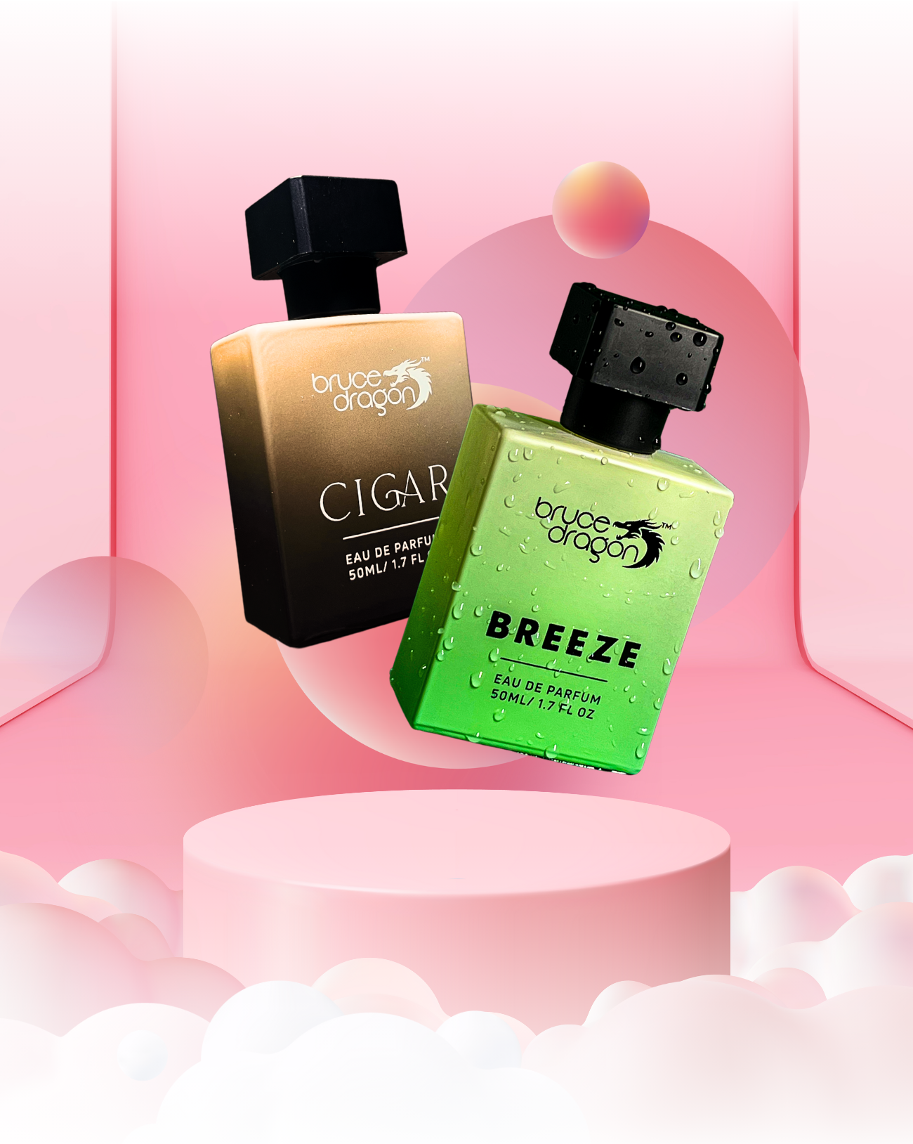 Bruce Dragon Cigar and Breeze 50ml perfume combo