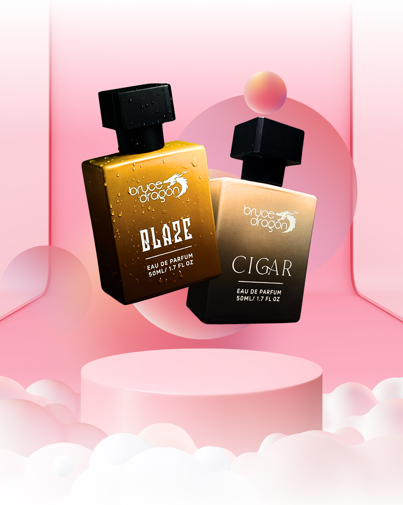 Bruce Dragon Cigar and Blaze 50ml perfume combo