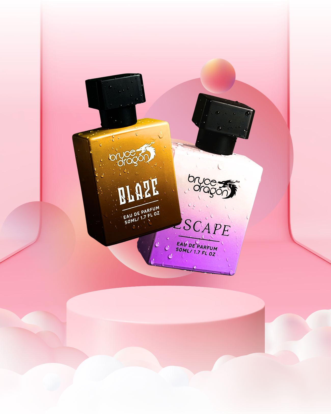 Bruce Dragon Escape and Blaze 50ml perfume combo